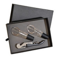 Deluxe Waiter's Corkscrew Bottle Opener and 2-Piece Wine Aerator Gift Set